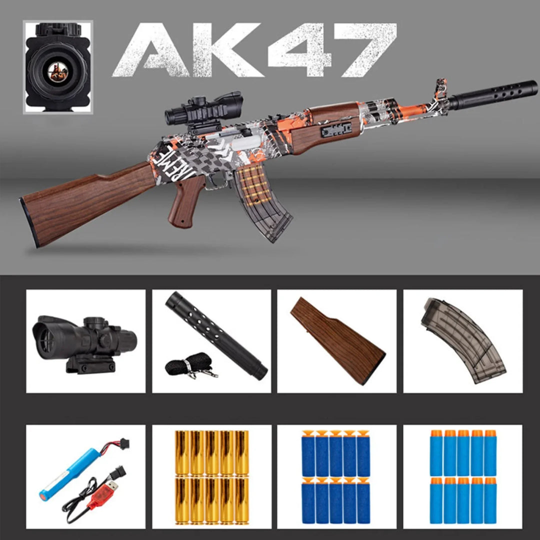 Semi Automatic AK47 Rifle realistc nerf guns