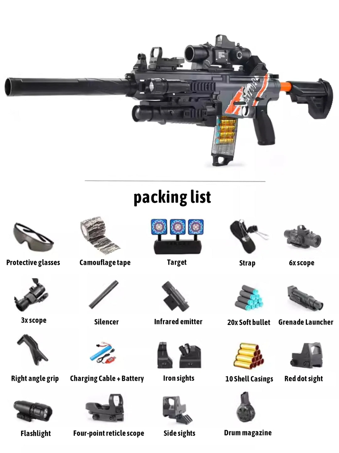 Automatic HK416 Rifle Nice Nerf Guns