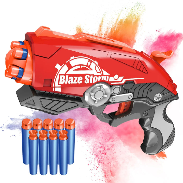 red 5 rounds turntable nerf guns