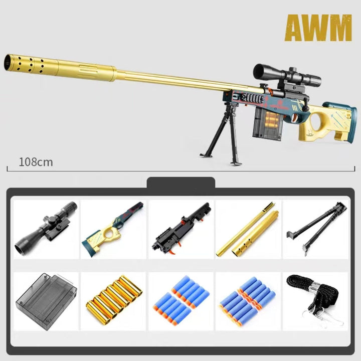 Simulation AWM Nerf Blaster sniper rifle