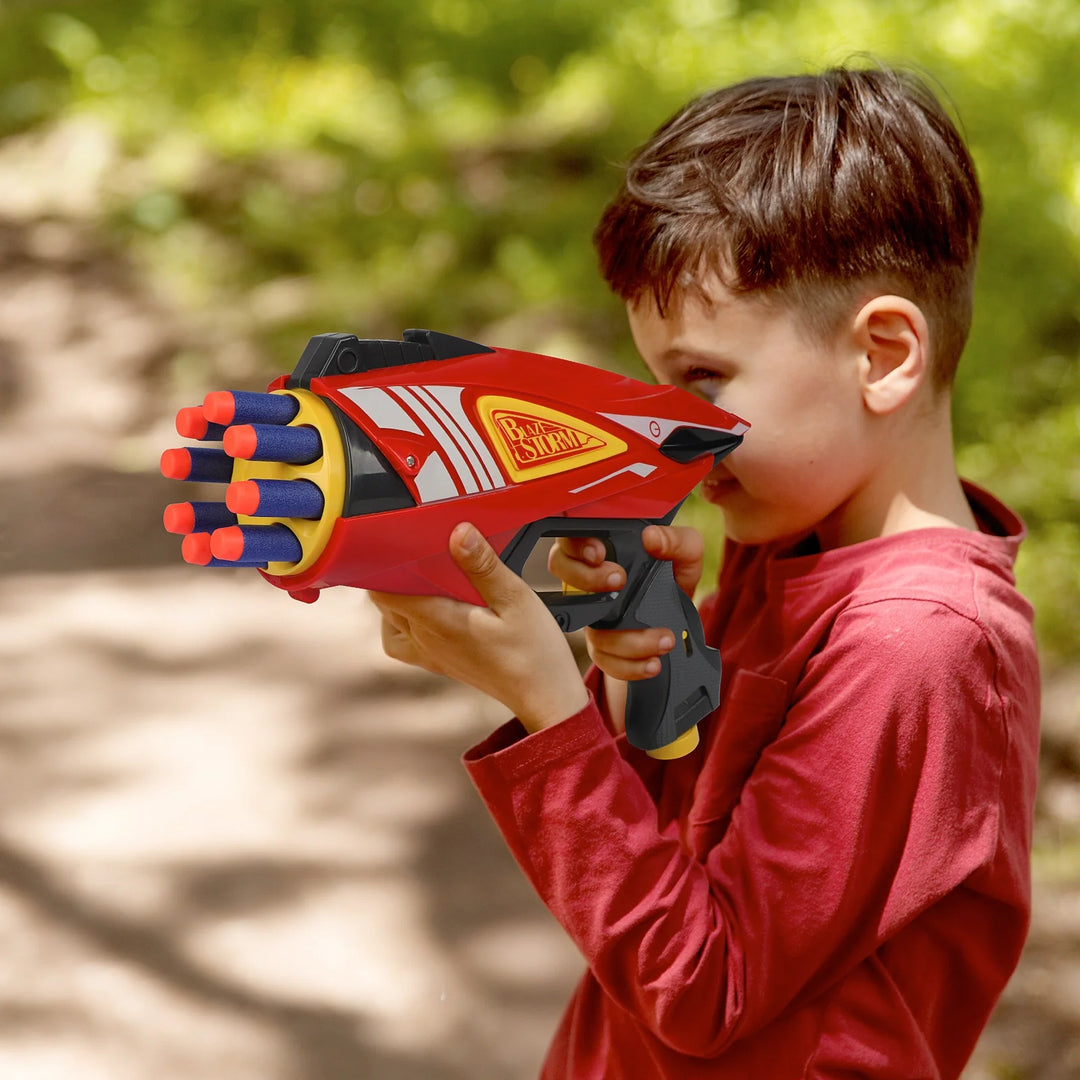 red 8 rounds blaster child nerf guns