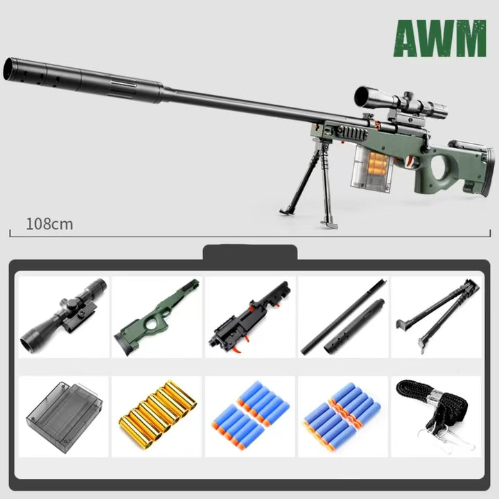 Simulation AWM Nerf Blaster sniper rifle