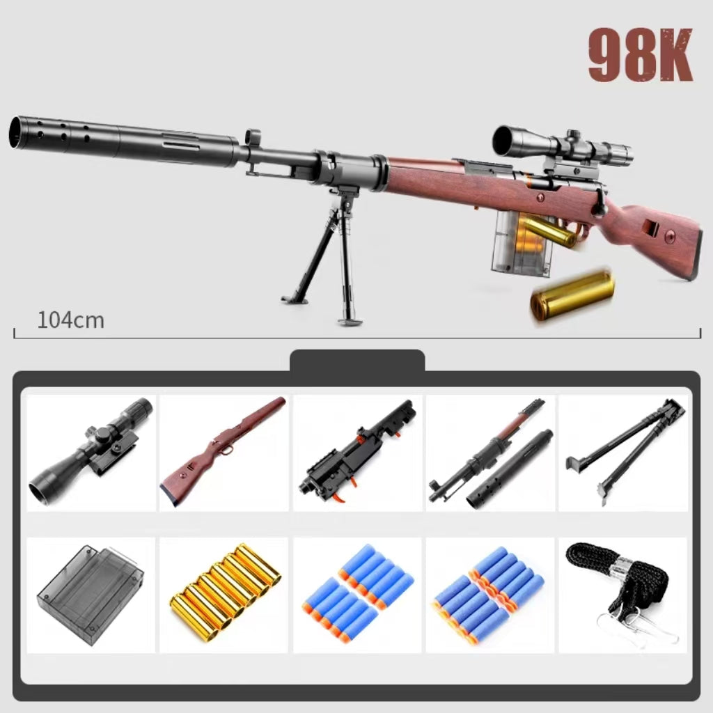 Big Cool Kar98k Sniper Rifle Nerf Blaster