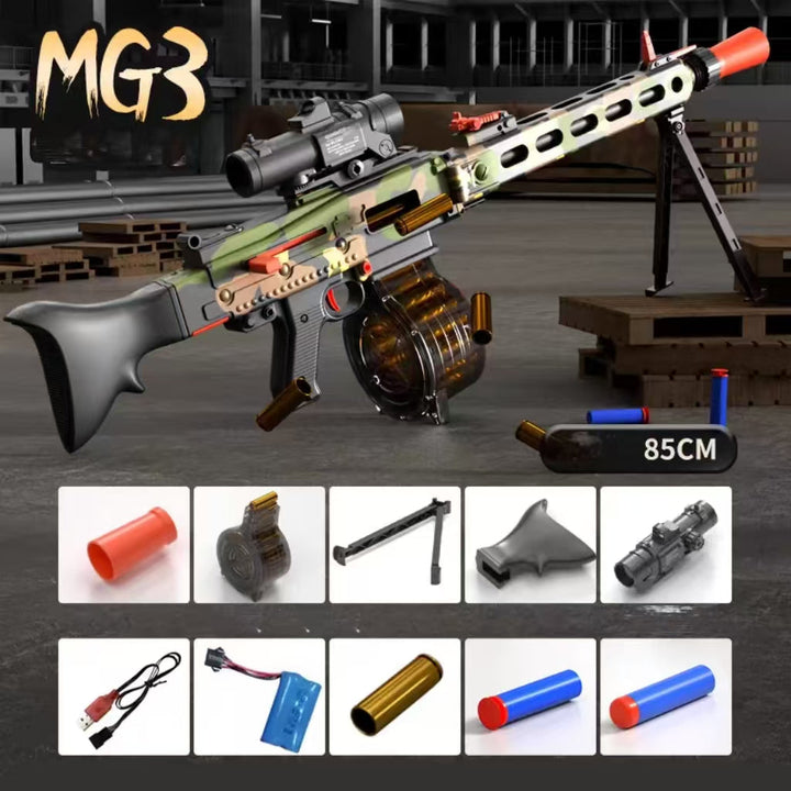 MG3 Machine Gun Foam Dart Nerf Blaster