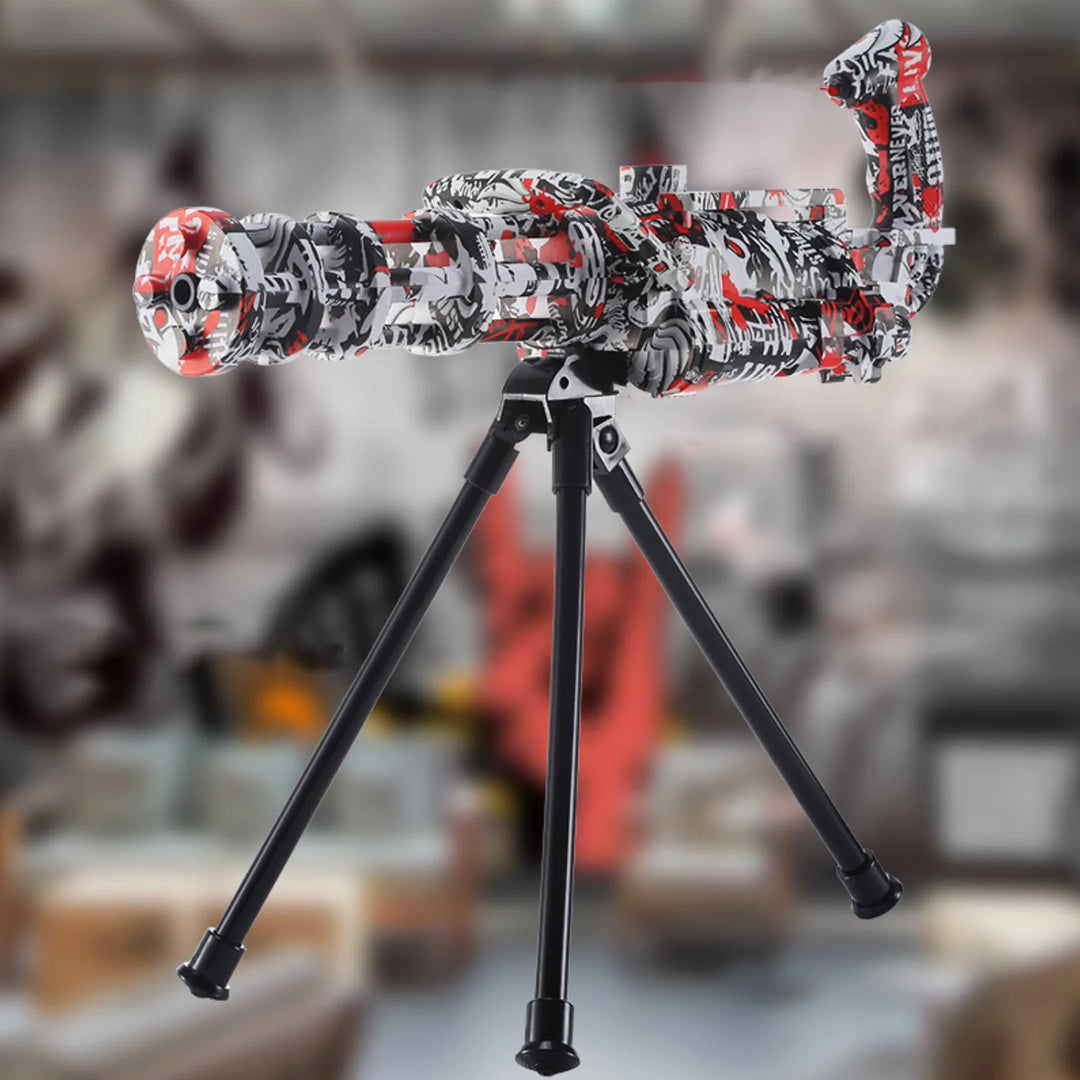 skull mini gatling machine gun gel blaster