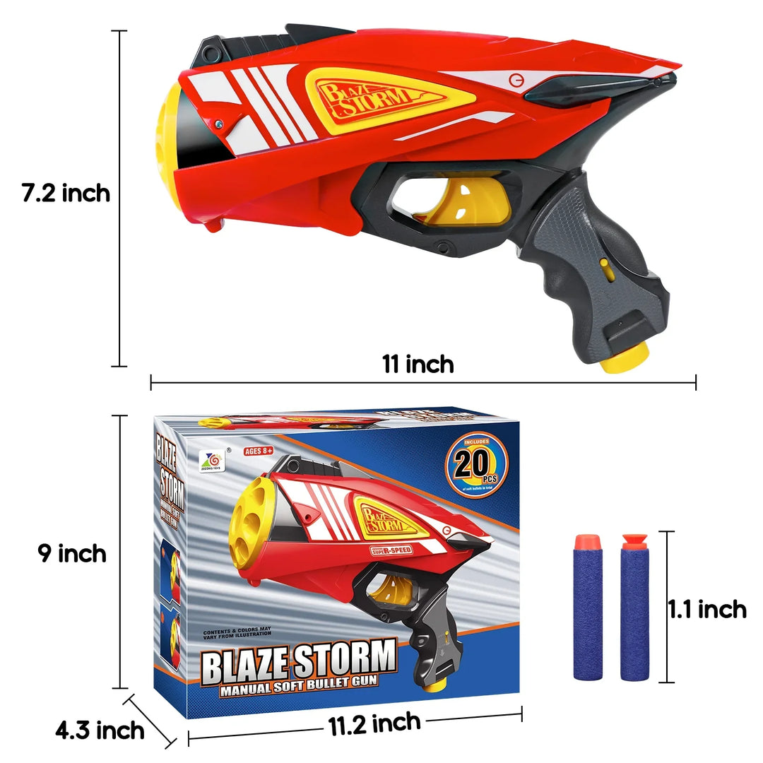 red 8 rounds blaster child nerf guns