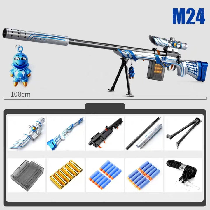 Large Manual Bolt M24 Sniper Rifle Nerf Guns