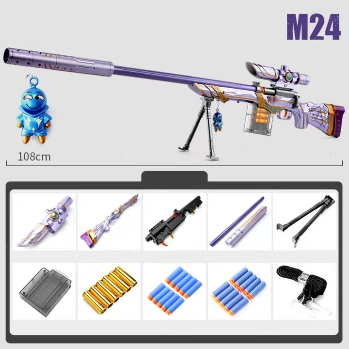 Large Manual Bolt M24 Sniper Rifle Nerf Guns