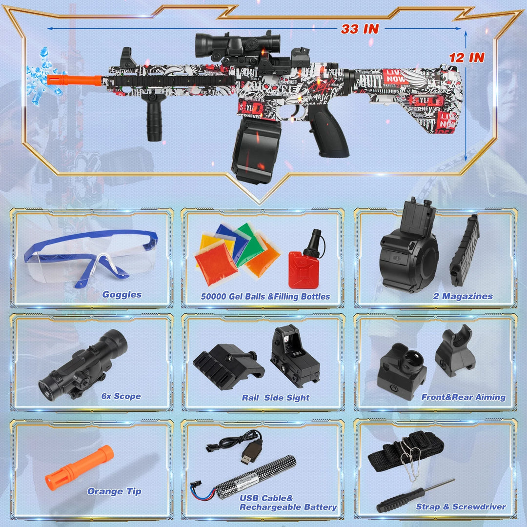 colorful semi Automatic HK416 rifle gel blaster