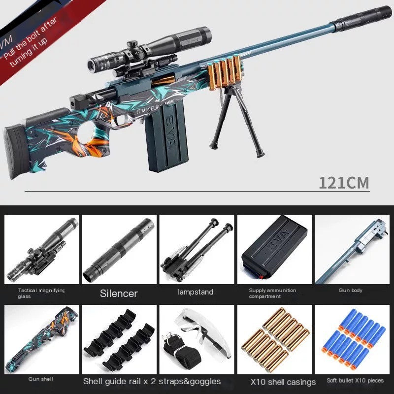 Graffiti Shell-Ejecting AWM Sniper Gun Nerf Gun