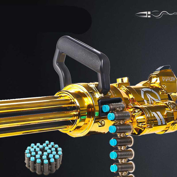 Gold Electric Machine Minigun Nerf Gatling Gun