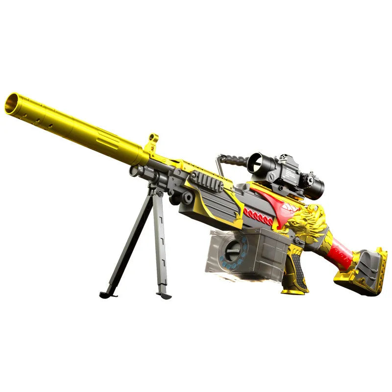 Cool golden dragon shape M249 Nerf blaster