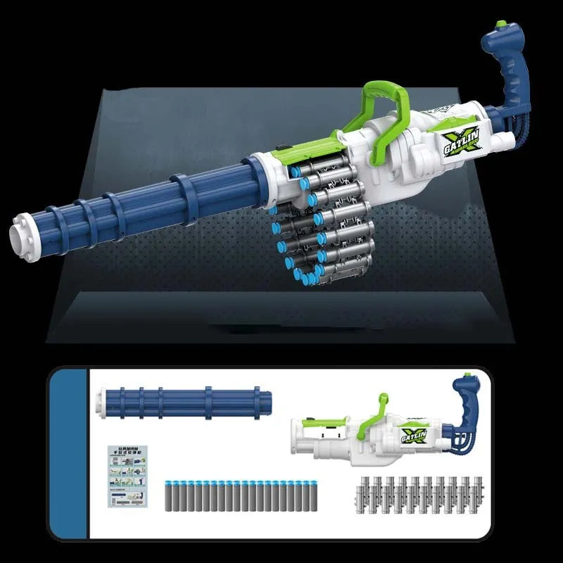 Manual Gatling Foam Gun Nerf Gatling Gun