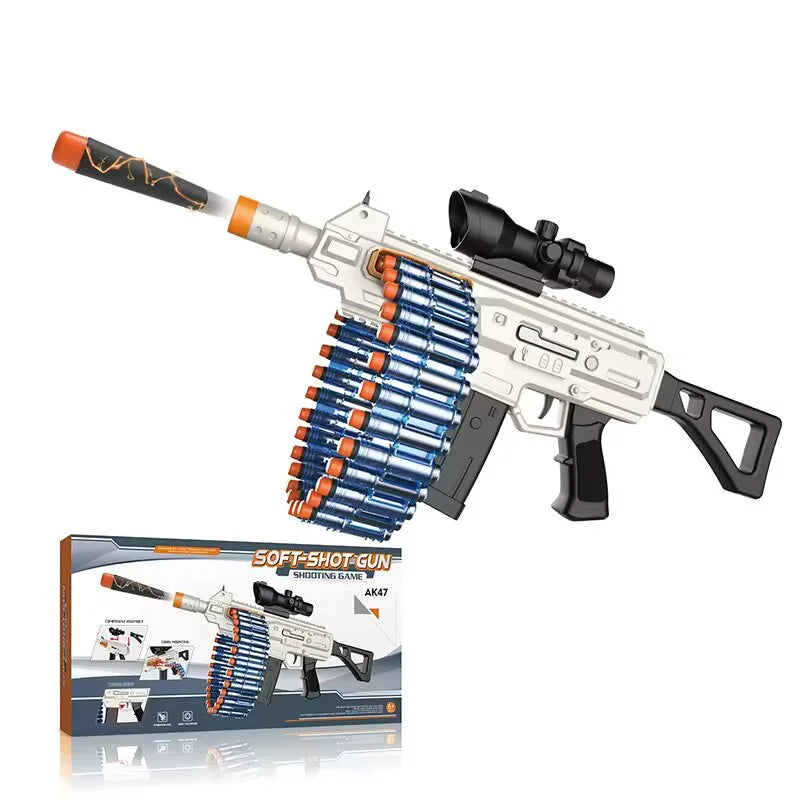 white ump battery machine gun nerf guns