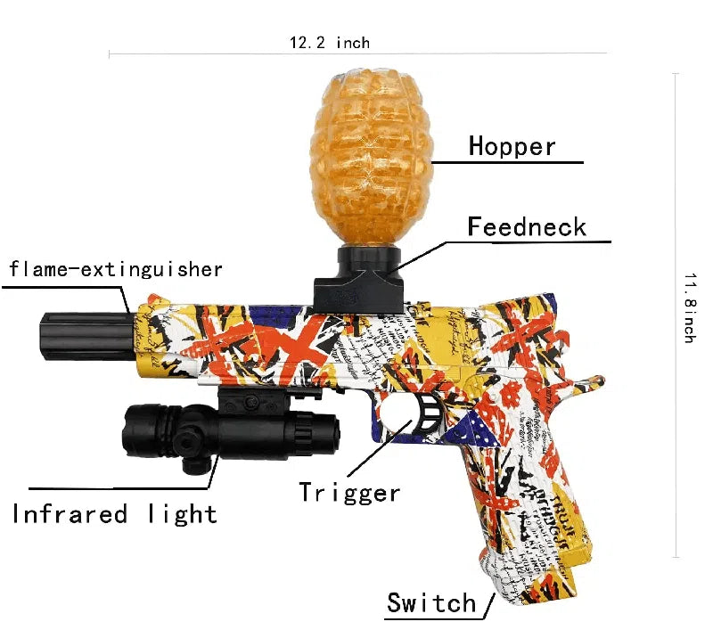 Electric graffiti colt M1911 Orbeez Gun